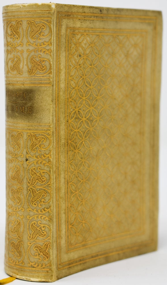 Item #153 Le rime di Francesco Petrarca [The Rhymes of Petrarch]. Francesco Petrarca, binding Ferdinando Ongania.