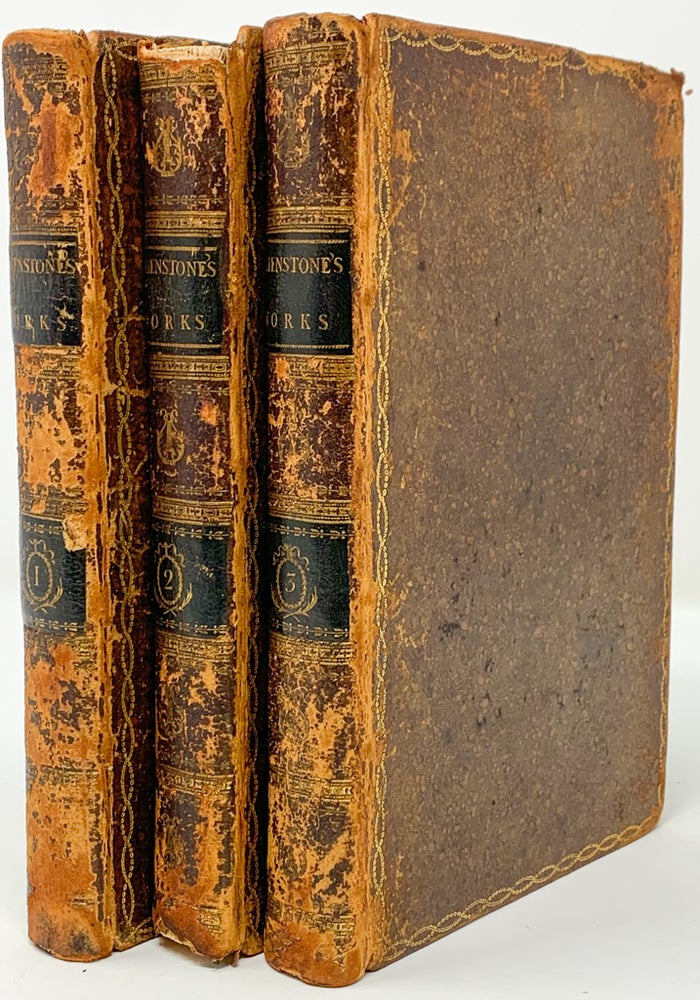 Item #183 The works, in verse and prose, of William Shenstone Esq; in three volumes. With decorations. William Shenstone.