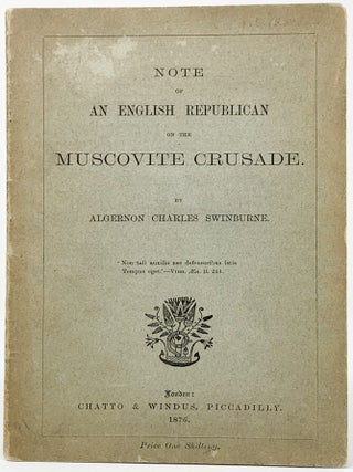Item #193 Note of an English Republican on the Muscovite Crusade. Lytton Strachey, Algernon...