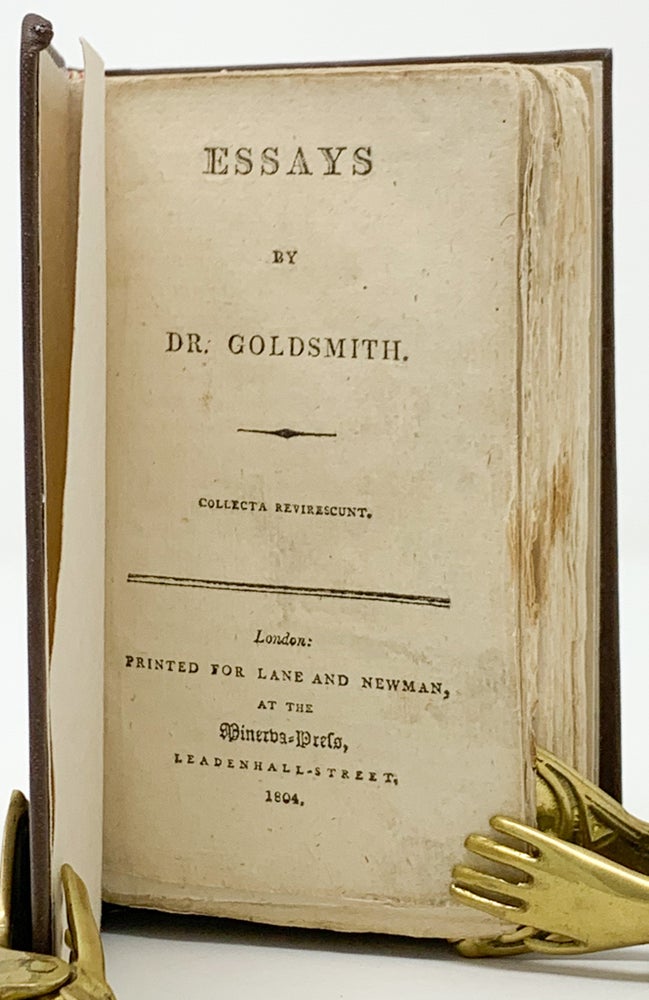 Item #195 Essays by Dr. Goldsmith. Collecta Revirescunt. Oliver Goldsmith.