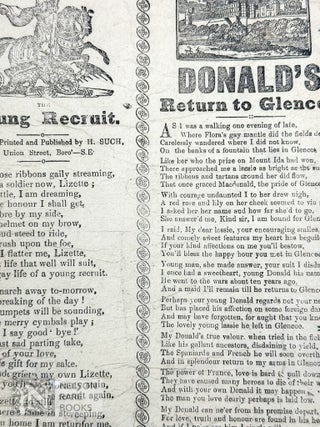 Item #362 The Young Recruit and Donald's Return to Glencoe. Anonymous