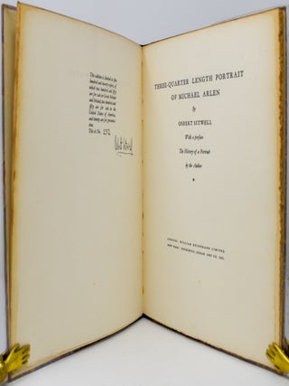 Item #62 Three-Quarter Length Portrait of Michael Arlen. Osbert Sitwell