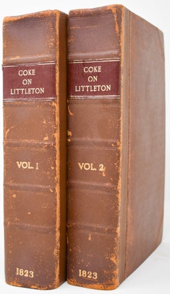 Item #86 The First Part of the Institutes of the Laws of England or, a Commentary Upon Littleton....